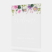 Blumenzehen Begrüßungsschreiben Acrylschild (Winkel)