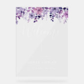 Blumenzehen Begrüßungsschreiben Acrylschild (Vorderseite)