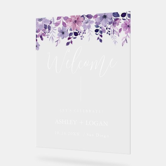 Blumenzehen Begrüßungsschreiben Acrylschild (Winkel)