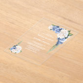 Blumenzehen mit Blumen und Weißen Rosen Acryleinladungen (Ablage )