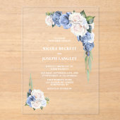 Blumenzehen mit Blumen und Weißen Rosen Acryleinladungen (Vorderseite)