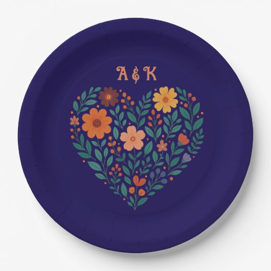 Blumenzehen Pappteller (Vorderseite)