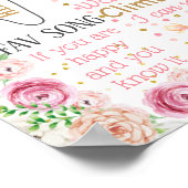 Blumenzeichen Blume Erstgeburtenzeichen mit Foto Poster (Ecke)