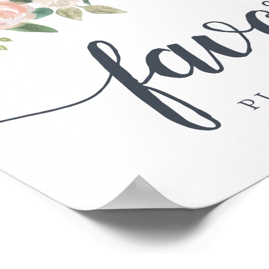 Blumenzeichen im Sommer Poster (Ecke)