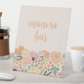 Blumenzeichen oder Brautparty für Hochzeitsplatten Sockelschild (In Situ)