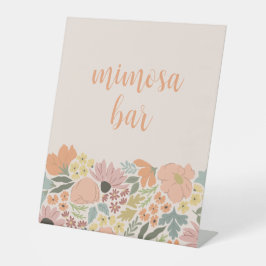 Blumenzeichen oder Brautparty für Hochzeitsplatten Sockelschild