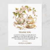 Blumenzeit für Tea Baby Dusche Danke Karte (Vorderseite)