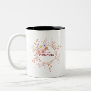 Blumenzeit Morgenbecher Zweifarbige Tasse