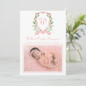 Blumenzellenangabe zum Mit Monogramm Wappen Ankündigung (Stehend Vorderseite)