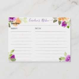 Blumenzellenkarte für Brautparty Begleitkarte