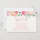 Blumenzellenkarte und Gedicht (Rückseite)