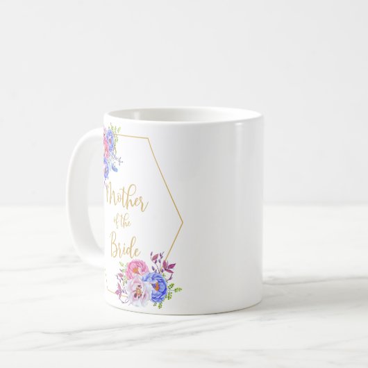 Blumenzellenmutter der Bride Coffee Tasse (Vorderseite Links)