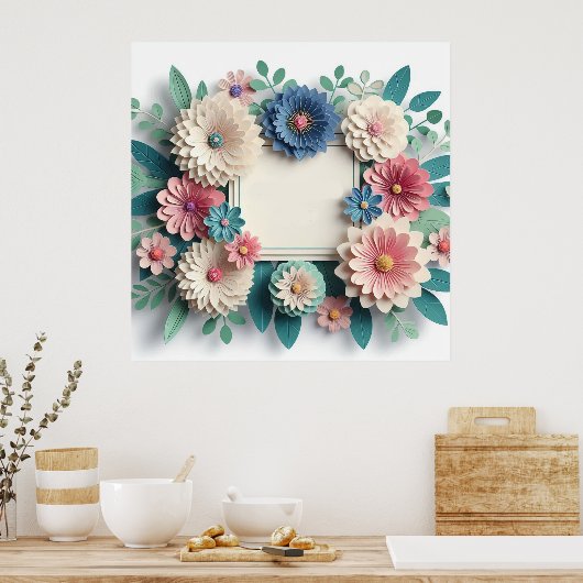 Blumenzelt Poster (Küche)