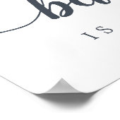 Blumenzelt "The Bar is Open" Hochzeitszeichen Poster (Ecke)