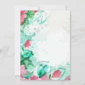 Blumenzeremonie Einladung (Rückseite)