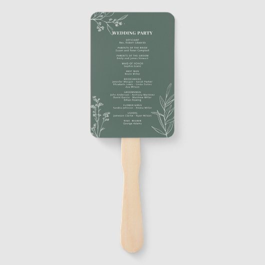 Blumenzeremonie im Rahmen des Programms Hand Fan Fächer (Rückseite)