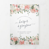 Blumenzeremonie im Sommer Dreifach-gefaltete Programmkarte (Cover)