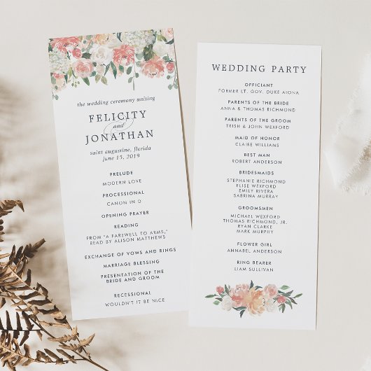 Blumenzeremonie im Sommer Programm