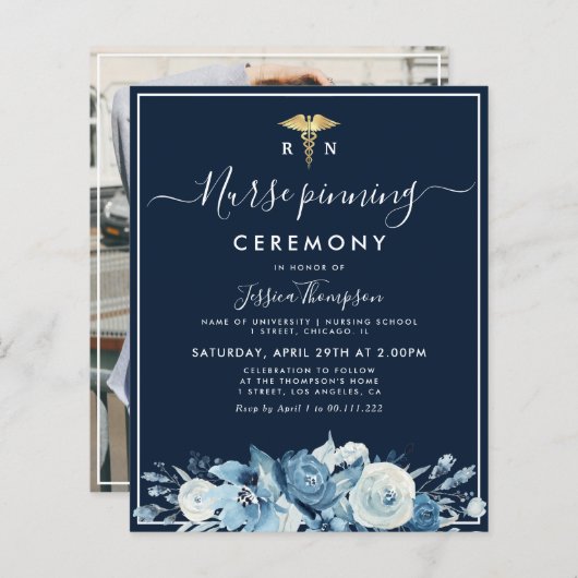 Blumenzeremonie zur Harnröhre Einladung (Vorne/Hinten)