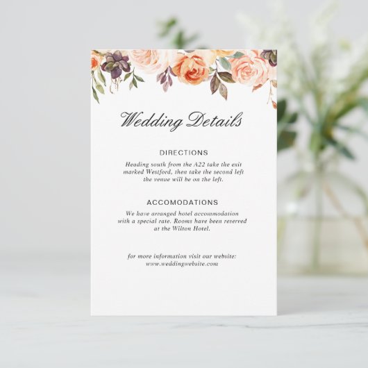 Blumenzettel Begleitkarte (Stehend Vorderseite)