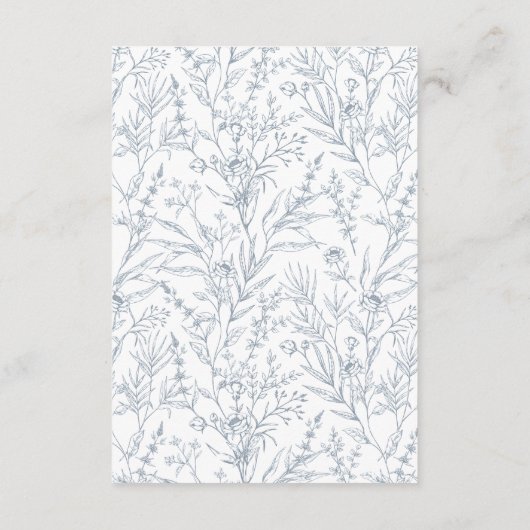 Blumenzettel Begleitkarte (Rückseite)