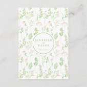 Blumenzettel Begleitkarte (Rückseite)