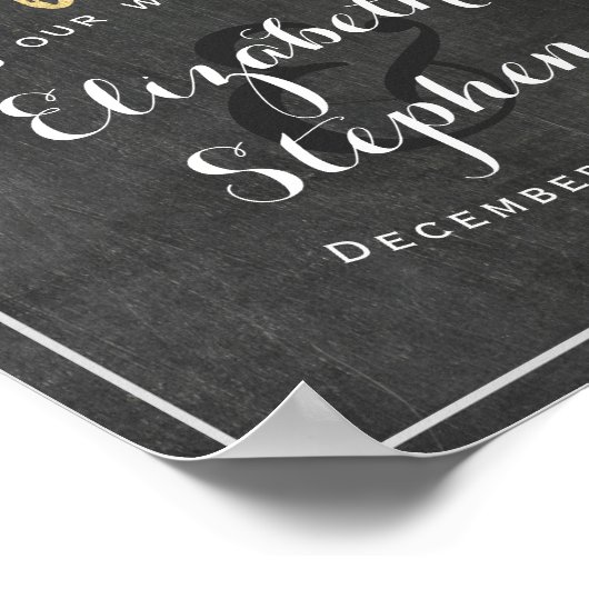 Blumenzettel Begrüßung Begrüßung Empfang Zeichen Poster (Ecke)