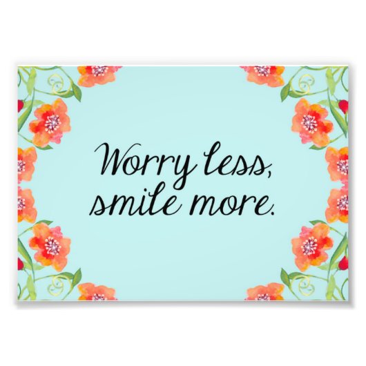 Blumenzettel drucken, inspirierende Angebotsfarbe Fotodruck (Vorne)