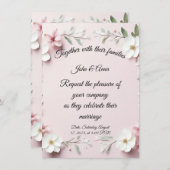 Blumenzettel Einladung (Vorne/Hinten)