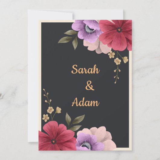 Blumenzettel Einladung (Vorderseite)