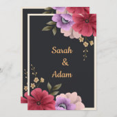 Blumenzettel Einladung (Vorne/Hinten)