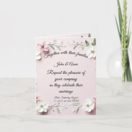 Blumenzettel Einladung