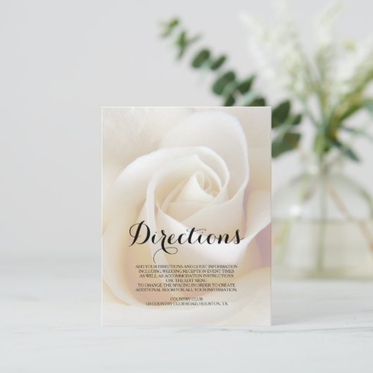 Blumenzettel Einladung (Stehend Vorderseite)