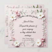 Blumenzettel Einladung (Vorne/Hinten)