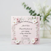 Blumenzettel Einladung (Stehend Vorderseite)