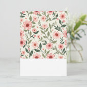 Blumenzettel Einladung (Stehend Vorderseite)