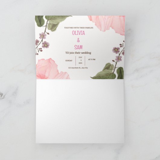 Blumenzettel Einladung (Innenseite)