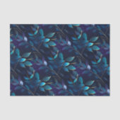 Blumenzettel für blaue Blätter Seidenpapier (Vorderseite)