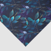 Blumenzettel für blaue Blätter Seidenpapier (Ausschnitt)