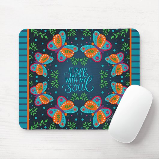 Blumenzettel für Butterfly-Soul Mousepad (Mit Mouse)