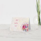 Blumenzettel für Frühjahr Karte (Vorderseite)