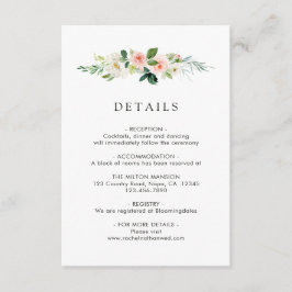 Blumenzettel für Frühjahrssehen Begleitkarte