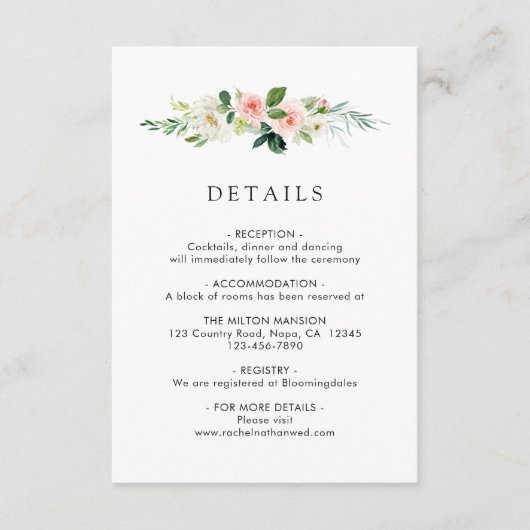 Blumenzettel für Frühjahrssehen Begleitkarte (Vorderseite)