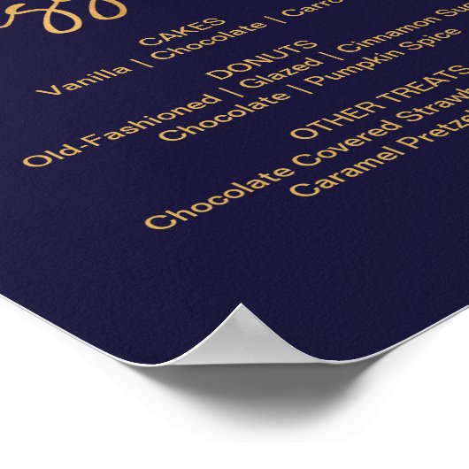 Blumenzettel für Herbst Poster (Ecke)