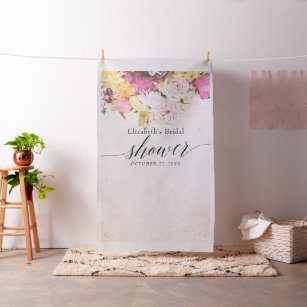 Blumenzettel für Hochzeitszeitszettel im Foto Stoff