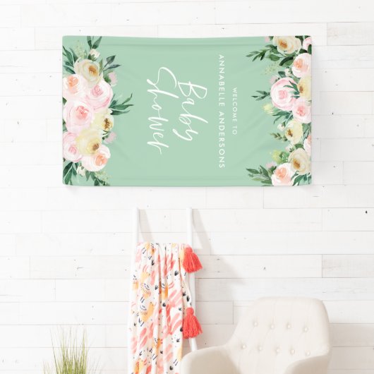 Blumenzettel für Kinder mit Duschwasserfarbe Banner (Insitu)