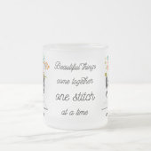 Blumenzettel für schwarze Nähmaschinen Mattglastasse (Mittel)