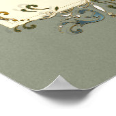 Blumenzettel für Verzierte Bannerrahmen Poster (Ecke)