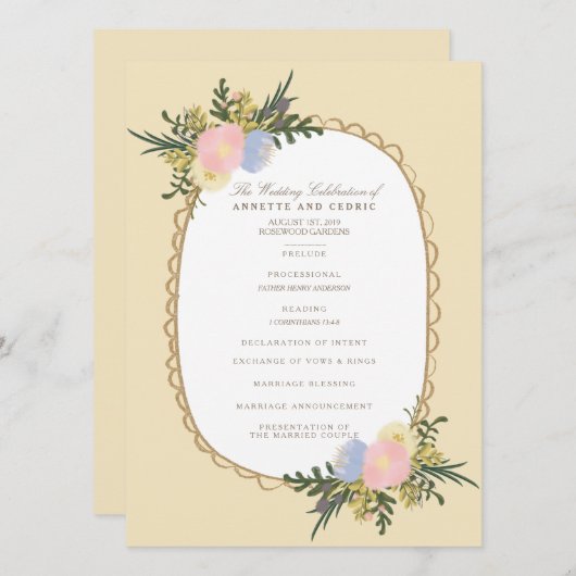 Blumenzettel für Vintage Silhouette Programm (Vorne/Hinten)