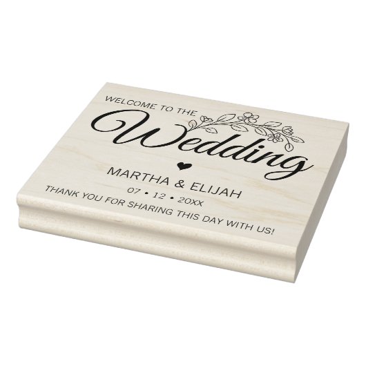 Blumenzettel Gummistempel (Stempel)